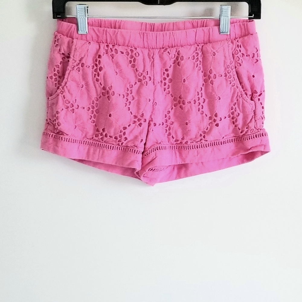 Lilly Pulitzer pink eyelet shorts cotton size XS